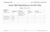 Inter-BSS interference in WLANs...• AP-AP could get lot of co-channel interference. However, it might be favorable to mitigate interference since AP can hear each other directly