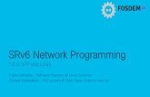 SRv6 Network Programming - FOSDEM...Pablo Camarillo -Software Engineer @ Cisco Systems Ahmed Abdelsalam–PhD student @ Gran Sasso Science Institute FD.ioVPP and Linux SRv6 Network