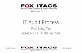 IT Audit Process - Temple MIS...IT Audit Process Prof. Liang Yao IT Audit Planning Process 2010.A1 –The internal audit activity’s plan of engagements must be based on a documentedrisk