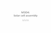 M3D4:& Solar&cell&assembly& · CompleHng&your&solar&cell& 1. Add&surlyn& 2. Sandwich&with&teﬂon& and&bake& 3. Add&copper&tape& 4. Add&iodideredox& mediator& 5. Assemble&with&Pt&
