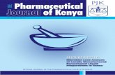 THE Pharmaceutical Journal of Kenya - PSK journal Vol.22 No4 online.pdf · The Pharmaceutical Journal of Kenya is a platform for scientists, industrialists and academicians to share
