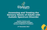 Assessing and Treating the Sensory Needs of …...Assessing and Treating the Sensory Needs of Adults with Autistic Spectrum Disorder Heather Clarke-Lewis Lead Occupational Therapist