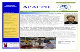 Newsletter October 2010 APACPH · APACPH Newsletter October 2010 Distance Learning Now Available For Members A participant using Elluminate Live! Capacity-Building for Global Health