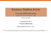 Kyowa Hakko Kirin Co., Ltd€¦ · Jointly developed with Zeria Pharma. ... In Korea and Taiwan REGPARA (Calcimimetic agent) has been filed. In Hong Kong (Macau), ... Antibody pharmaceutical