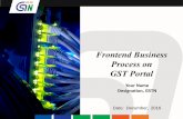 Frontend Business Process on GST Portalfptaindia.in/wp-content/uploads/2016/12/ASSOCHAM-GSTN...Frontend Business Process on GST Portal Your Name Designation, GSTN Date: December, 2016