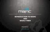 INTRODUCTION TO MAFIC AND BASALT FIBER - IACMI · WHY BASALT • Basalt fiber is well positioned to fill the gap between glass fiber and carbon fiber • Basalt Fiber’s performance