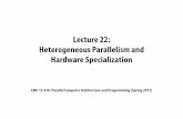 Lecture 22: Heterogeneous Parallelism and Hardware Specialization · 2012-04-10 · Heterogeneous Parallelism and Hardware Specialization CMU 15-418: Parallel Computer Architecture