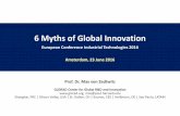6 Myths of Global Innovation6 Myths of Global Innovation European Conference Industrial Technologies 2016 Amsterdam, 23 June 2016 ... Non-triad destinations split between BRIC and