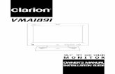 VMA1891rev2 - Clarion4 OSD Operation VMA1891 18.1Ó TFT LCD Color Monitor OSD OPERATIONDESCRIPTIONS: 1. Press the OSD Menu button 3to display the on-screen menu.Press the UP 2 or DN