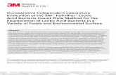 Comparative Independent Laboratory Evaluation of the 3M … · 2017-03-13 · 1 This paper presents the analytical results for the comparison of the 3M Petrifilm Lactic Acid Bacteria