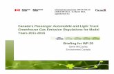 Canada’s Passenger Automobile and Light Truck Greenhouse Gas Emission Regulations ... · 2011-04-21 · Canada’s Passenger Automobile and Light Truck Greenhouse Gas Emission Regulations