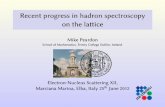 Recent progress in hadron spectroscopy on the latticechimera.roma1.infn.it/.../ElbaXII/Monday_June_25/peardon.pdfRecent progress in hadron spectroscopy on the lattice Mike Peardon