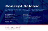 Concept Release - PCAOB · 2019-12-17 · integrated risk-based framework, as Proposed ISQM 1 is. In addition, many firms that follow PCAOB standards are also subject to other QC