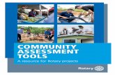 COMMUNITY ASSESSMENT TOOLS - clubrunner.blob.core… · TOOLS A resource for Rotary projects. Contents Introduction 2 Types of assessments Community meeting 5 Asset inventory 8 Survey