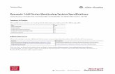 Dynamix 1444 Series Monitoring System Specifications · 2017-03-07 · 2 Rockwell Automation Publication 1444-TD001C-EN-P - March 2016 Dynamix 1444 Series Monitoring System Specifications