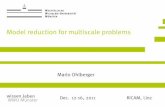 Model reduction for multiscale problems...Model reduction for multiscale problems Mario Ohlberger wissen leben Dec. 12-16, 2011 RICAM, Linz WWU Münster WWMESTFÄLISCHEILHELMSÜNSTER-UNIVERSITÄT