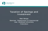 Taxation of Savings and Investment - University of Aucklanddocs.business.auckland.ac.nz/Doc/Auck-Uni-Savings... · 3/7/2014  · Taxation of savings and investment Savings and investment