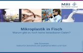 Mikroplastik in Fisch...IO Mikroplastik in Fisch Warum gibt es noch keine belastbaren Daten? Julia Süssmann Institut für Sicherheit und Qualität bei Milch und Fisch Mikroplastik: