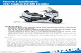 Features & Specifications sheet - 2017 Suzuki Burgman 650 ... ... • Rule the ride via two computer-controlled, fully automatic CVT modes (Drive and Power) plus a rider-controlled