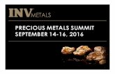 PRECIOUS METALS SUMMIT SEPTEMBER 14-16, 2016 · 2016-09-14 · LOMA LARGA 5 2004 Discovered by IAMGOLD 2008 IAMGOLD completed PFS, evaluated open pit and underground options 2008‐2012