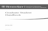 Graduate Student Handbook - Rensselaer Polytechnic Institute · or doctoral degree: Mechanical Engineering (MECL), Aerospace Engineering (AERO), Nuclear Engineering ... Graduate student