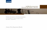 ADB Economics Working Paper Series · ADB Economics Working Paper Series Determinants of Urbanization Anett Hofmann and Guanghua Wan No. 355 July 2013 Anett Hofmann is a PhD candidate