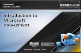 Introduction to Microsoft PowerPivot - Arcane Code · 2009-11-23 · 10 PowerPivot for Microsoft Excel 2010 •An add-on for Excel 2010 •Brings the power of SSAS to Excel •Data