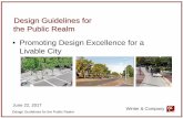 Design Guidelines for the Public Realm • Promoting Design ...€¦ · Design Guidelines for the Public Realm. Design in the Public Ream can… • Stimulate private investment •