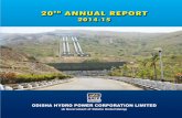 20th Annual Report of OHPC - Odisha Hydro Power Corporation · Power Corporation Ltd (GPCL) Details with present status OTPC has been incorporated with Joint Venture of OHPC & OMC
