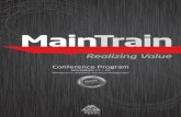 MainTrain - PEMAC€¦ · • Balanced scorecard Platinum Sponsor: SKF Gold Sponsor: PROSYGMA Our Sponsors Arms Reliability, a global consulting firm specializing in helping industry
