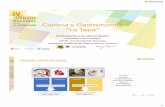 Ciencia y Gastronomía “La Tapa”...01/03/2018 1 Ciencia y Gastronomía “La Tapa” Emilio Martínez de Victoria Muñoz Catedrático de Fisiología INYTA. Universidad de Granada