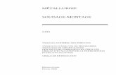 MÉTALLURGIE SOUDAGE-MONTAGE · 2000-04-07 · mÉtallurgie soudage-montage 5195 tableau-synthÈse des Épreuves tableaux d’analyse du programme tableaux de spÉcifications descriptions