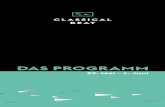 DAS PROGRAMM - Classical Beat · 2017-05-11 · Radiohead - „Paranoid Android“ arr. für Streichquartett Andy Akiho - LIgNEouS für Marimba und Streichquartett Kaan Bulak, Elektronik