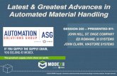 Latest & Greatest Advances in Automated Material …cdn.modexshow.com/seminars/assets-2016/993.pdfMISSION Strategically position automated material handling solutions for the end-user,