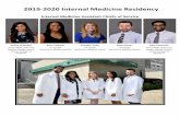 2019-2020 Internal Medicine Residency - John P. …...2019-2020 Internal Medicine Residency Internal Medicine Assistant Chiefs of Service Aysha Chaudhri Kara Calhoun Jennifer Duke