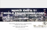 WORLD ENG & T / WORLD ENGINEERING CORP. - world-valves.co.kr · 2012. 6월인도Shalimar Valves Pvt Ltd Agent 체결 2012. 10월중국Shanghai Ritai Valve MOU 체결 2014. 4월중국SJV