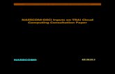 NASSCOM-DSCI Inputs on TRAI Cloud Computing …NASSCOM-DSCI INPUTS ON TRAI CLOUD COMPUTING CONSULTATION PAPER PREAMBLE NASSCOM believes that a uniform cloud adoption policy in the