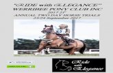 RIDE with ELEGANCE”€¦ · Memorial Hi Point award sponsored by Fourlegs Equestrian Products and the Small Club Hi Point sponsored by Walking Forward Disaster Relief Team Inc.