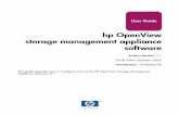 hp OpenView storage management appliance softwareh10032. · User Guide hp OpenView storage management appliance software Product Version: 2.1 Fourth Edition (October 2003) Part Number: