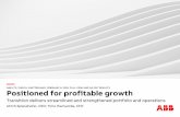 Positioned for profitable growth - ABB Group€¦ · ABB LTD, ZURICH, SWITZERLAND, FEBRUARY 8, 2018, FULL -YEAR AND Q4 2017 RESULTS. Positioned for profitable growth . Transition