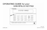 OPERATING GUIDE for your - Napco Security Technologies · 2017-08-21 · 1 operating guide for your gem-rp8lcd keypad ' napco 2002 design pats. pending gemini system armed d computerized