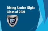Rising Senior Night Class of 2021...Entrepreneurship and Innovation Center -EIC Apply between January 1- February 29, 2020 and receive your EIC decision on Friday, March 27. 2020.