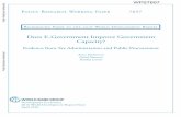 Does E-Government Improve Government …...Policy Research Working Paper 7657 Does E-Government Improve Government Capacity? Evidence from Tax Administration and Public Procurement