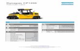 Dynapac CP1200 - TMR · Dynapac CP1200 Pneumatic rollers Technical data Masses € Operating mass (incl. ROPS) 5,750€kg € Mass with max. ballast 12,000€kg Traction € Transmission