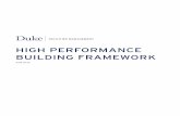 HIGH PERFORMANCE BUILDING FRAMEWORK · The Sustainable Design Framework has been written to help facilitate an integrated design process and outlines team workshops and deliverables