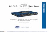 GE MDS MDS iNET Series - RSP Supply...Reference Manual MDS 05-2806A01, Rev. H NOVEMBER 2007 Wireless IP/Ethernet Transceiver iNET-II 900 Firmware Release 2.3 iNET 900 Firmware Release