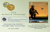 Army Science & Technology · 2017-05-19 · Dr. Thomas H. Killion Deputy Assistant Secretary of the Army for Research and Technology/ Chief Scientist Army Science & Technology Empowering