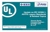 Update on IEC 62368-1, AV/ITE Legacy Standards & Related Topics · 2018-02-08 · such as insulation & critical ... • IEC 60664-1: Insulation coordination • IEC 61140: Protection