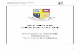 Heatherton Christian College Provider Nohcc.vic.edu.au/wp-content/uploads/2018/05/... · CoE Confirmation of Enrolment CRICOS Commonwealth Register of Institutions and Courses for