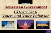 CHAPTER 6 Voters and Voter Behavior€¦ · CHAPTER 6 Voters and Voter Behavior SECTION 1 The Right to Vote SECTION 2 Voter Qualifications SECTION 3 Suffrage and Civil Rights SECTION